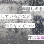 【自作短歌】雨越しの君がどうしているかなど知らなくていい僕は紫陽花　(朝倉冴希)